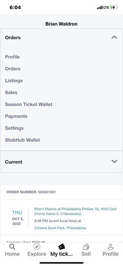 NL Wild Card Phillies Game 3 ( If Needed )