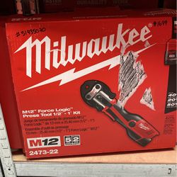Milwaukee M12 Force Logic Press Tool 1/2”-1”