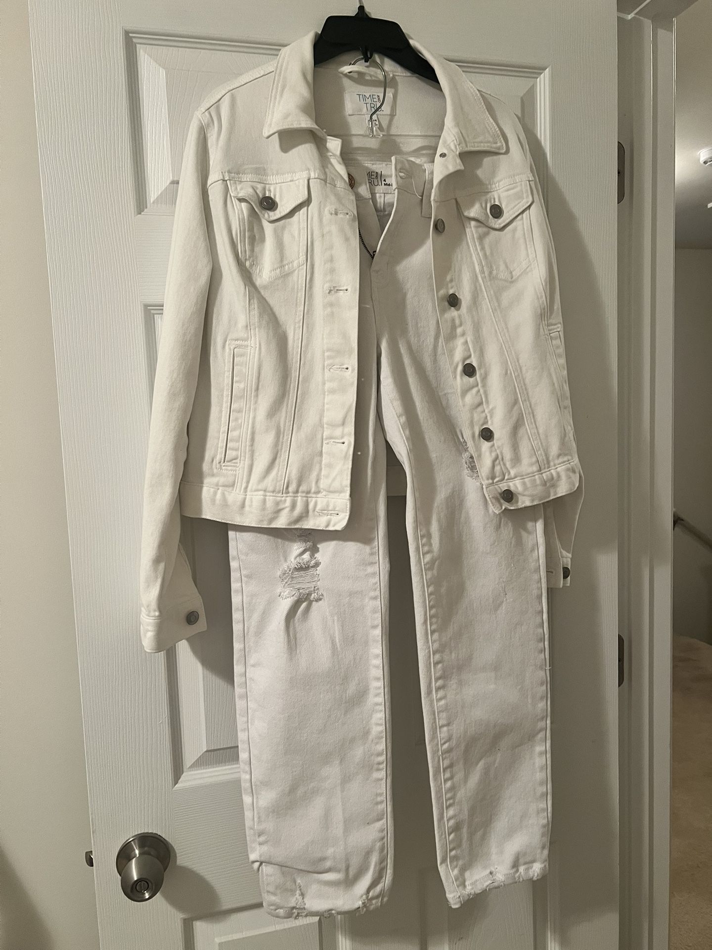 White Jean Jacket /pants