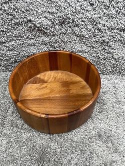 The Cellar Brown Wooden Handicraft Salad Bowl Macys Exclusive 10"x4.5"