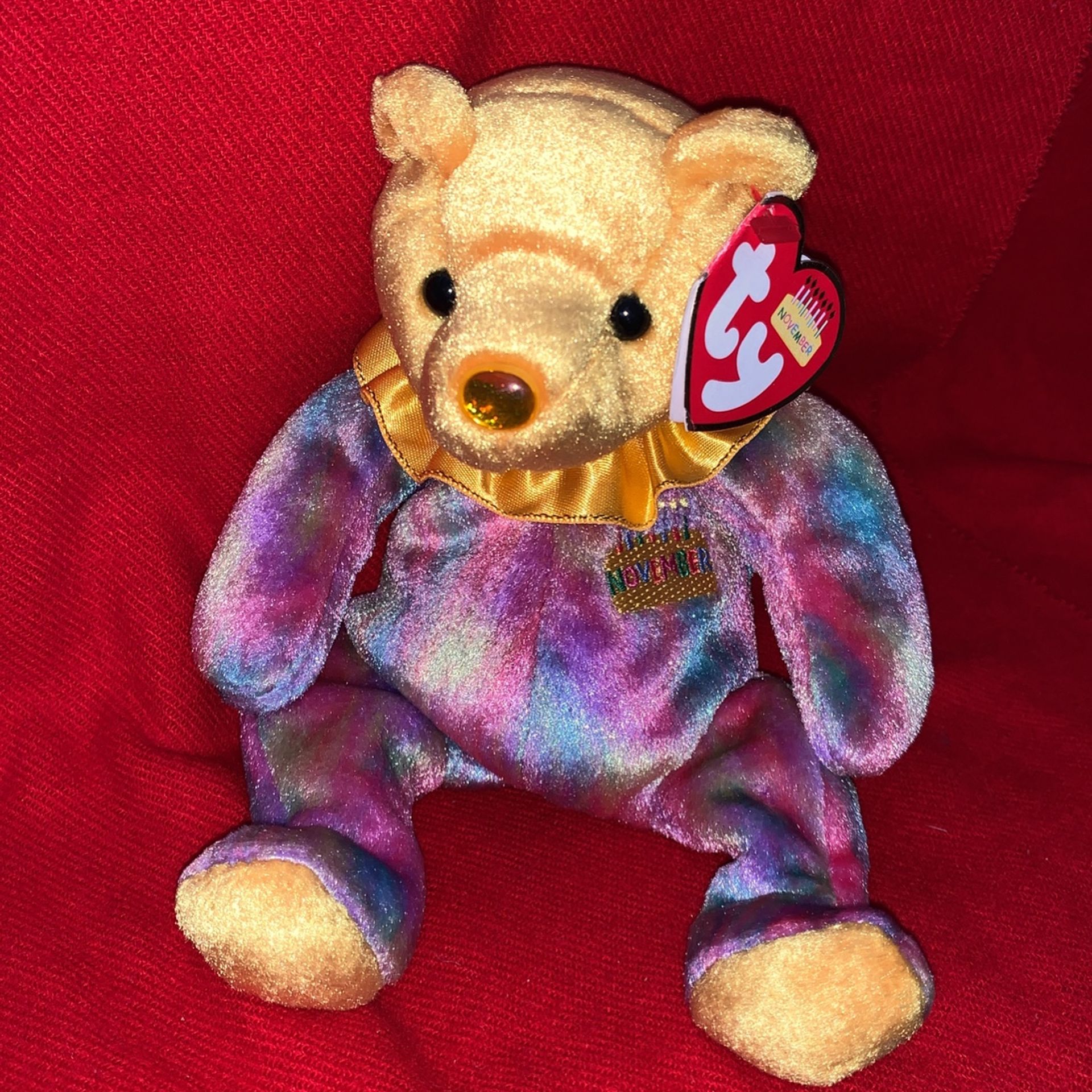 Ty NOVEMBER Birthday beanie Baby 8” size With Tag/tash Collection