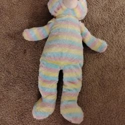 Rainbow Striped Stuffed Bear Kids Toy