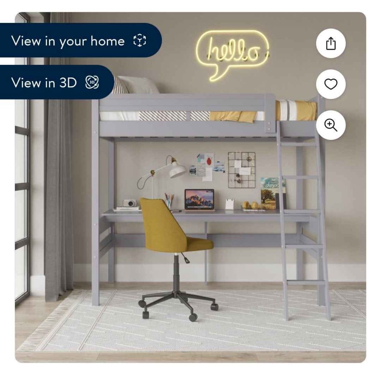 Loft Bed With Desk - New Box Never Opened