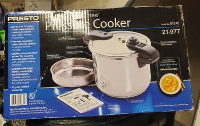 New Presto 8-Quart Stainless Steel Pressure Cooker
