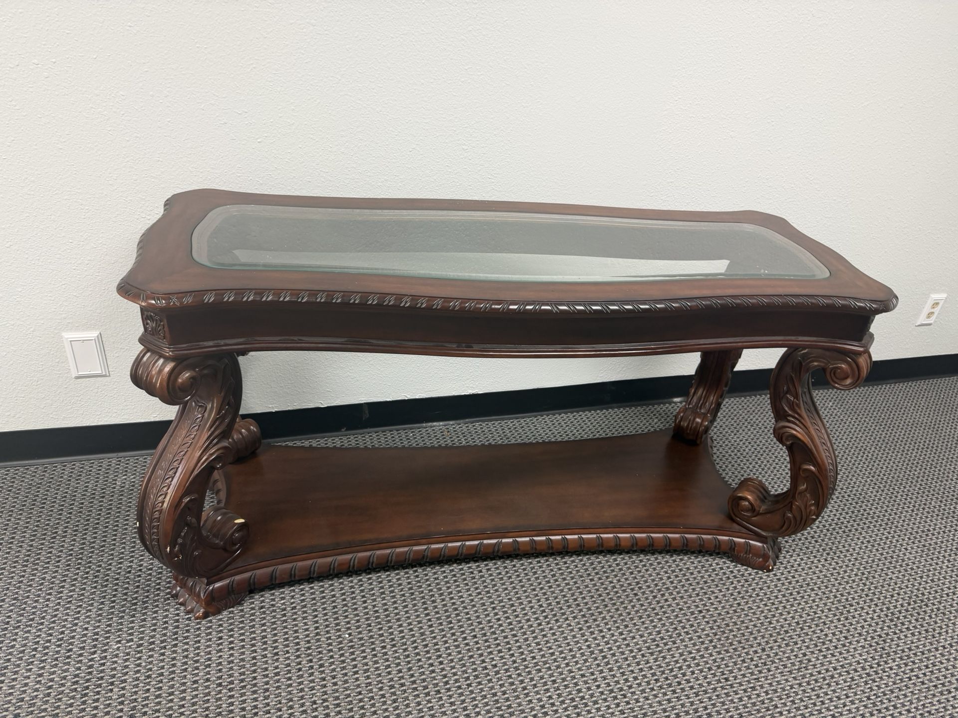 Glass Wooden Table