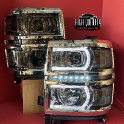 Chevy Silverado 2014. 2015 Headlights.