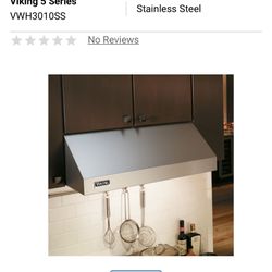Viking  30 Inch Wall Mount Range Hood with 460 CFM: Stainless Steel