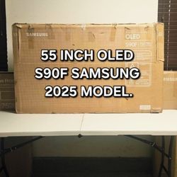 55 Inch OLED S90F Samsung Smart TV 4K UHD woth 144 Hz refresh rate new in the box. 2025 Model.