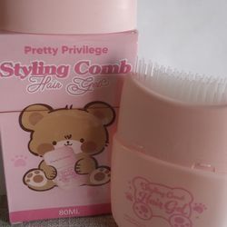 2 Pieces. Styling Comb Hair Gel W Argan Oil &  🍓 Extract 80ml. All  Hair Types.