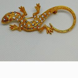 Lizard Brooch And Snail Brooch