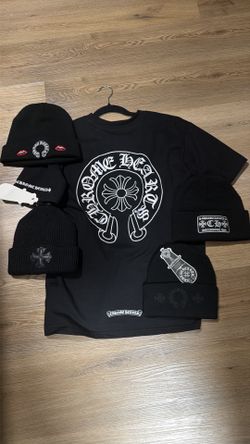 Chrome shirts/ matching beanies