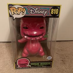 Funko Pop! JUMBO 10” Oogie Boogie #810 Black Light (PINK) Funko Shop Exclusive! New