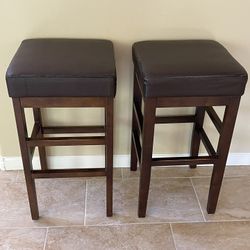 FREE Set of 2 Brown Bar Stools