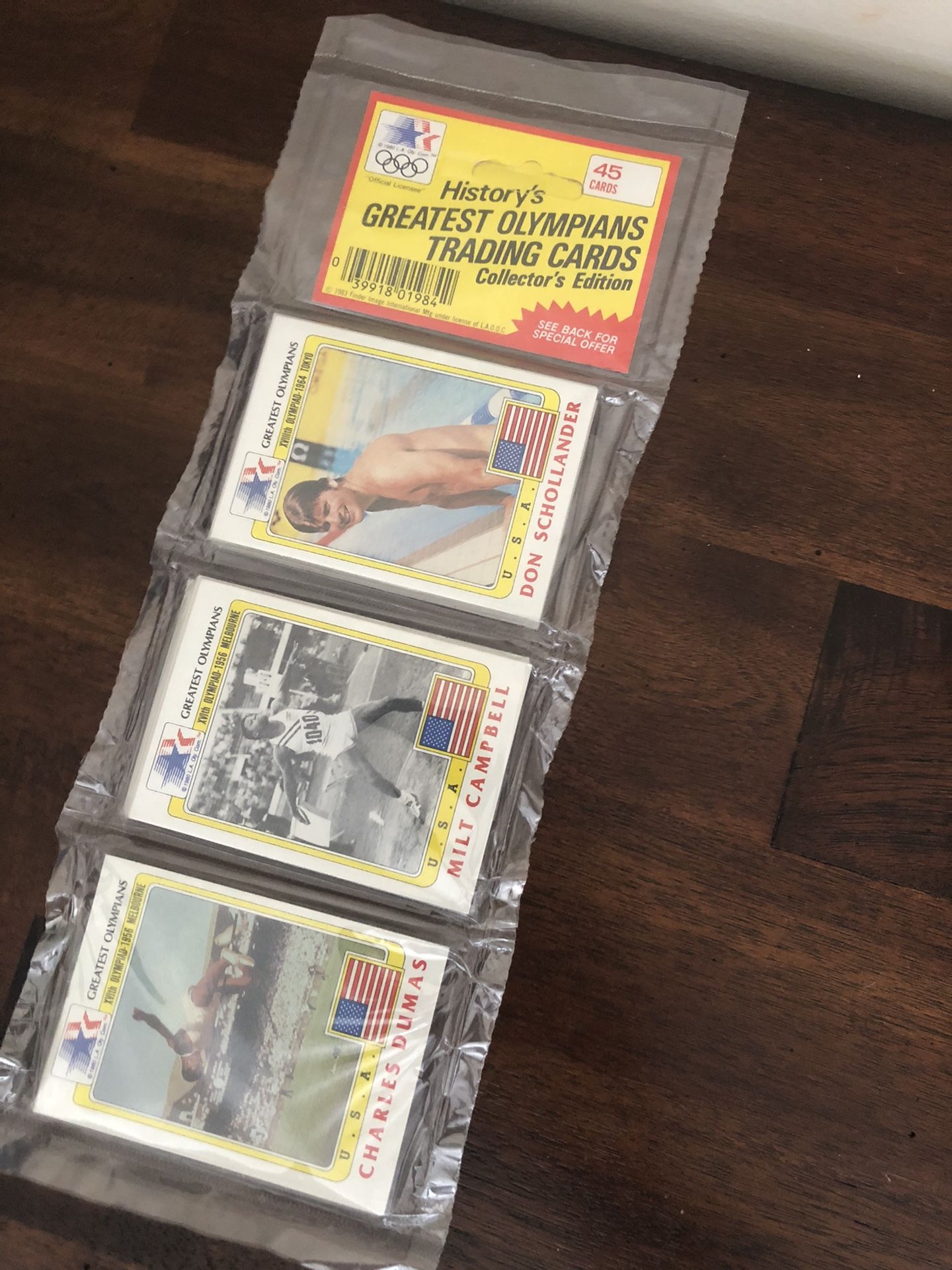 History’s Greatest Olympians Trading Cards 1983