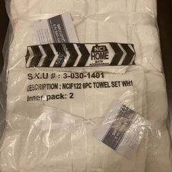 Bath Towel Gift Set - white