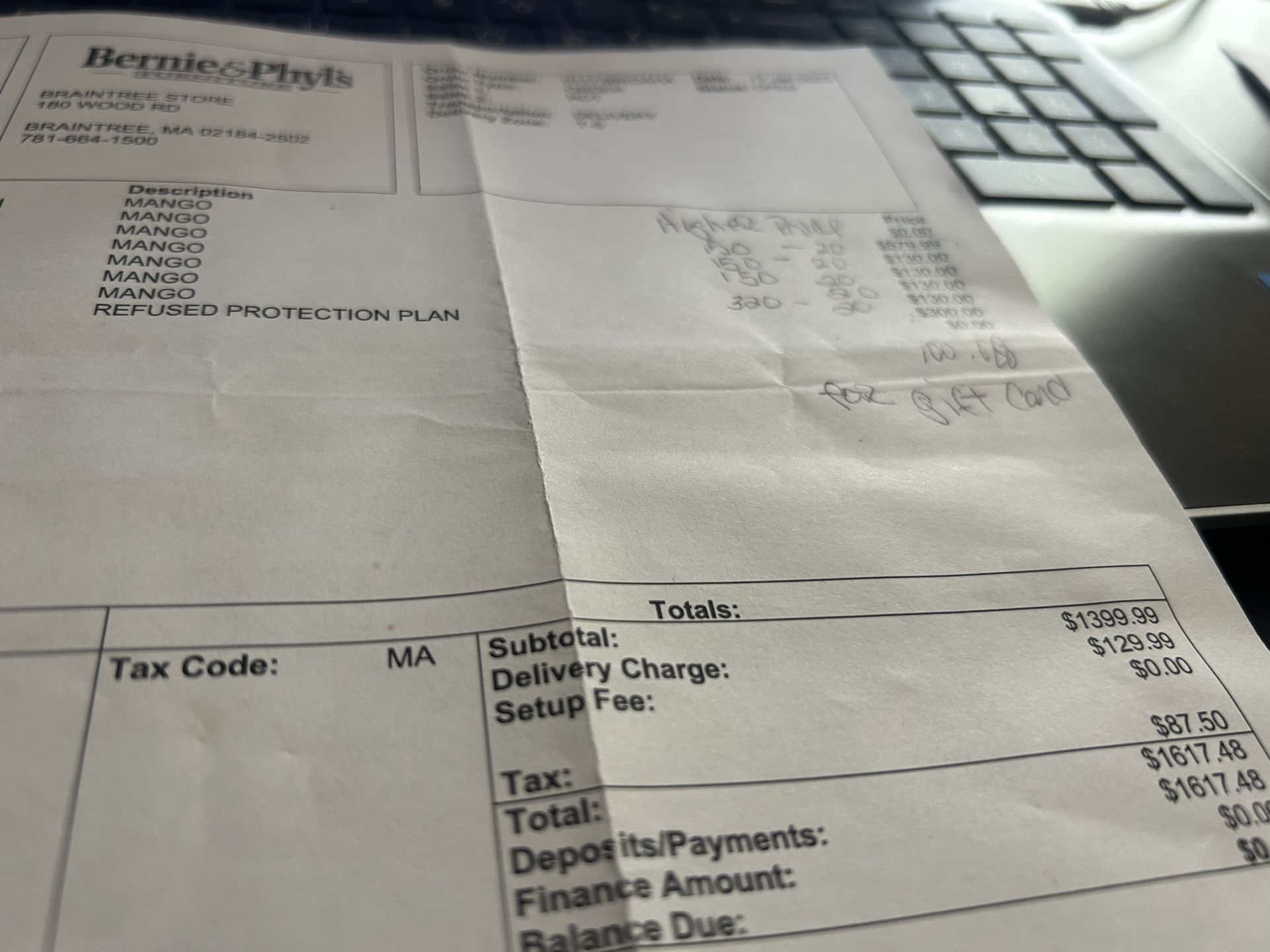 New Table Set From Bernie and Phil’s