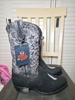 Moonshine Spirit Stingray Western Boots Square Toe BBME417 Men's Size 12 D