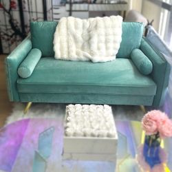 Mint Green Loveseat Sofa