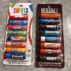 Flavored lip balm two packs Hershey and Sweets
