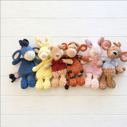 Crochet Winnie The Pooh Snugglers Plushies Stuffed Animals Baby Toddler Toys