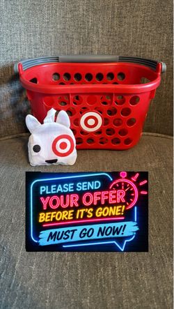 Target Bullseye Shopping Basket with Reusable Bag