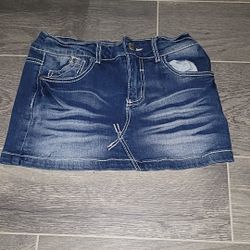 Blue Mini Skirt