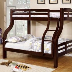 Espresso Twin/ Full Bunk Bed 
