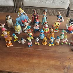 Lot Of 38 Disney Ceramic Figurine Figures 