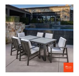 Sunvilla Clifton 7 Piece Cushioned Dining Patio Set