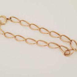 Vintage 14k Gold Classic Link Bracelet 7in
