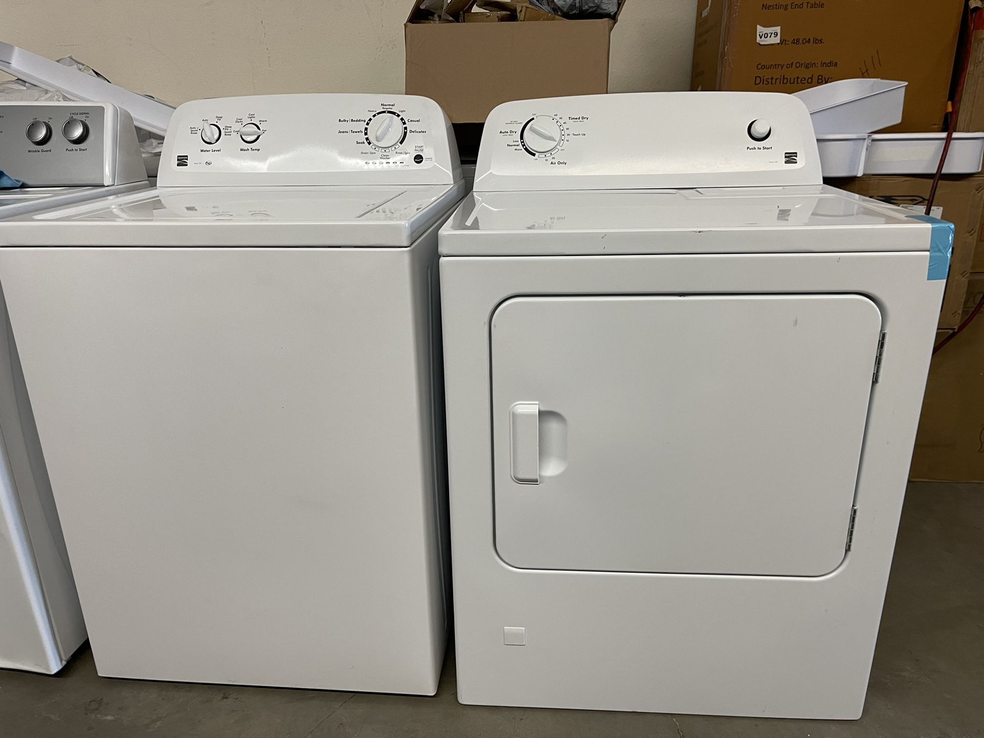 Kenmore 3.5 cu. ft. Top-load Washer w/ Agitator - White Model# 26-20232 Kenmore 60222 6.5 cu. ft. Gas Dryer - White