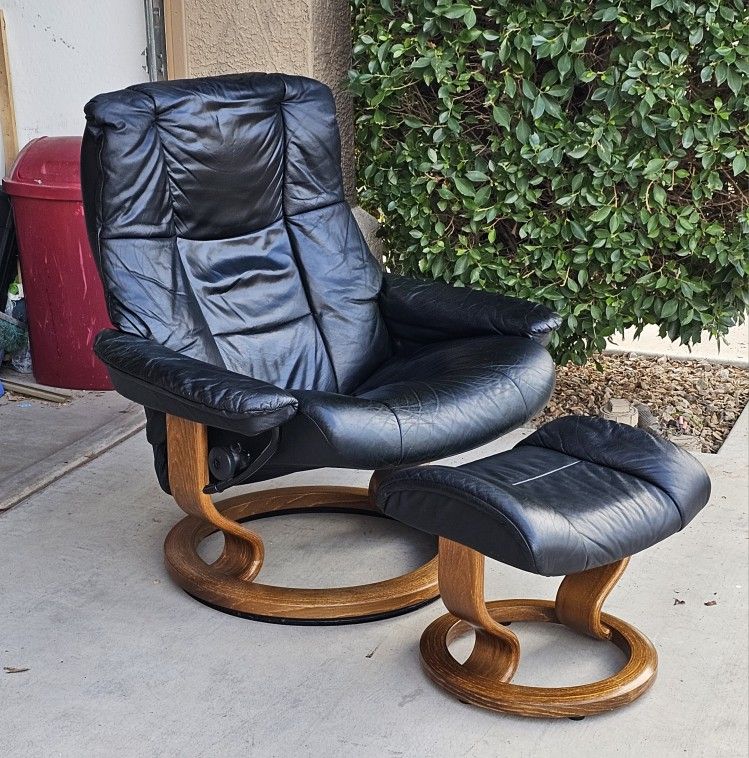 Ekornes Stressless Recliner And Ottoman