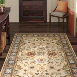 BuckHill Oriental Hand-Tufted Wool Tan Area Rug, $300