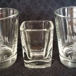 Jim Beam Glasses and Jack Daniel Shot Glasses
