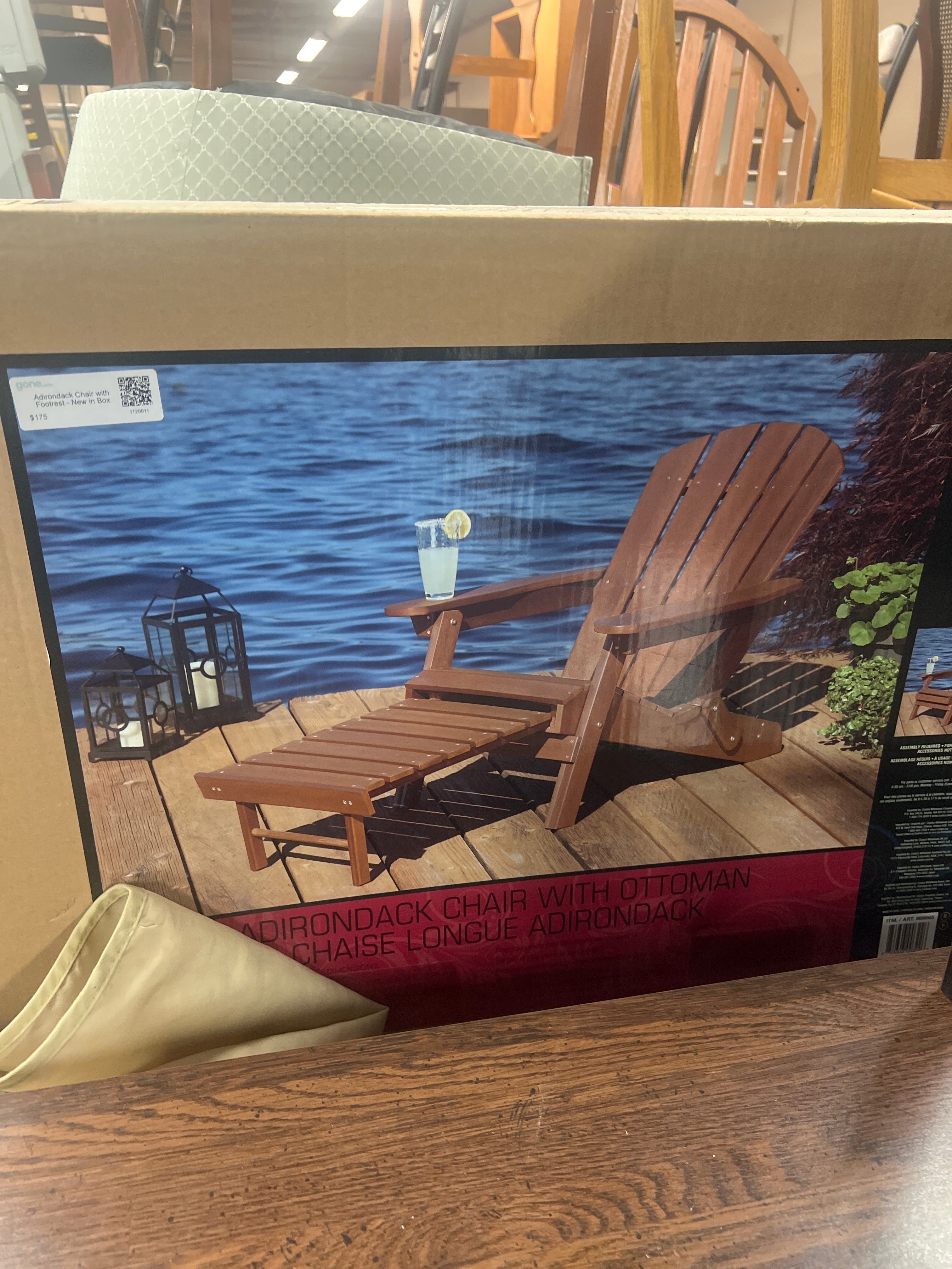 Adirondack Chair with Footrest - New in Box