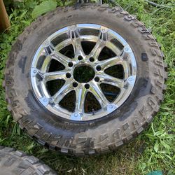 Aluminum /Crome Rims 20  With Tires 35/12.5 20 Cooper Stt Pro