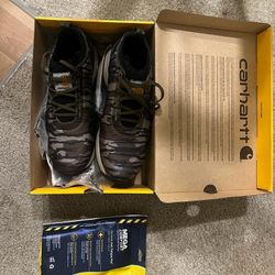 New in box, never worn Carhartt camouflage camo shoes