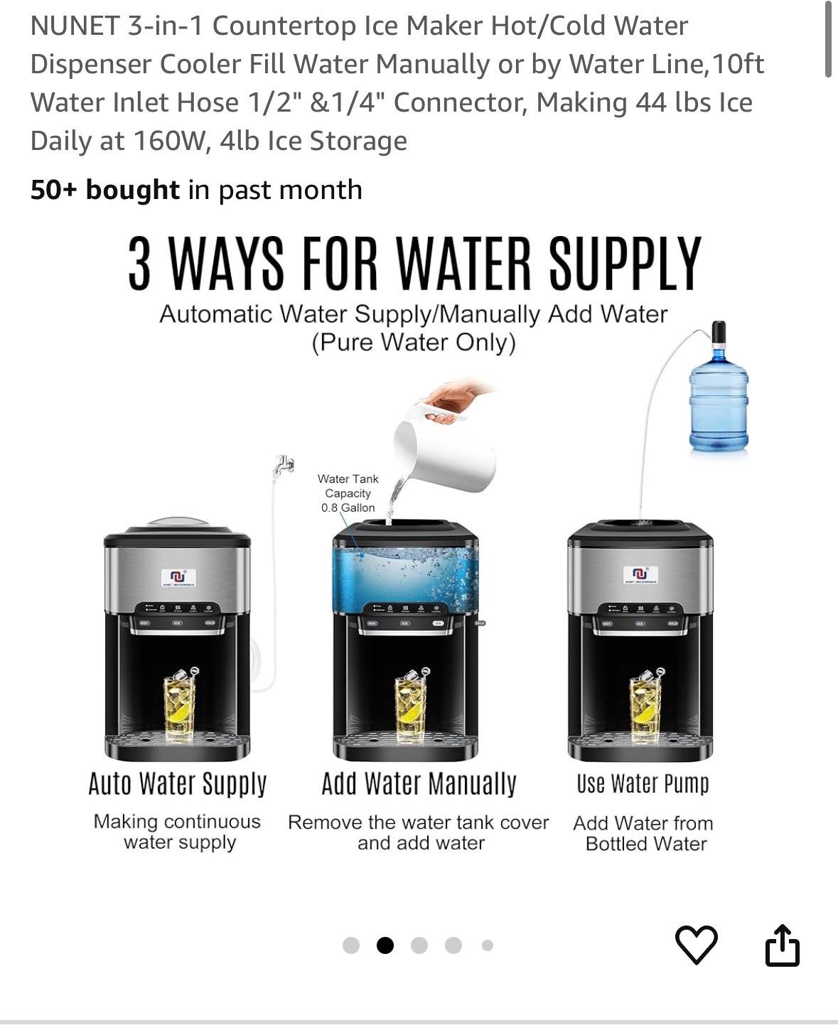 Nunet water cooler ice maker water heater