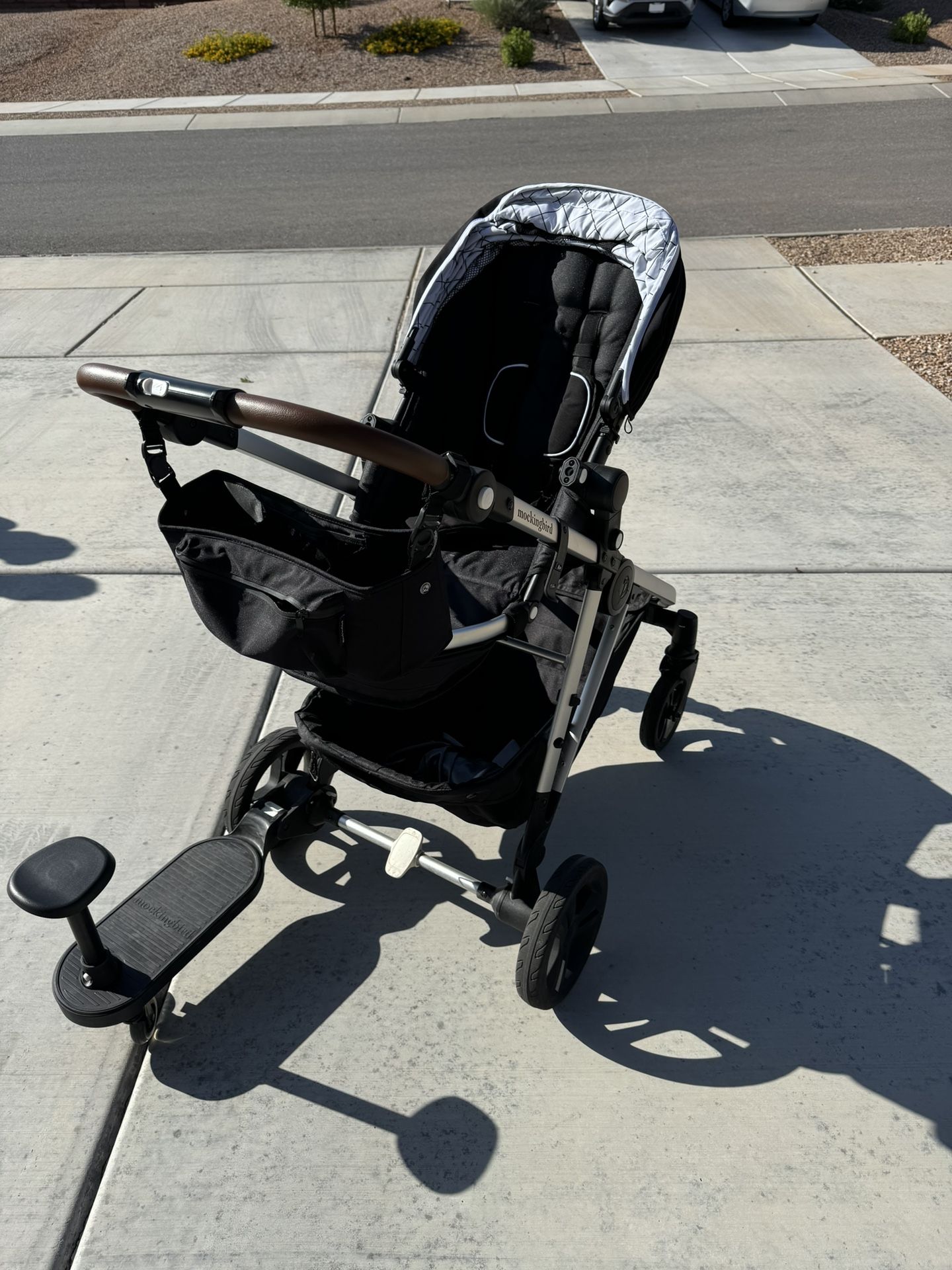 Mockingbird double Stroller with Riding Board
