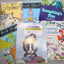 New Adult Coloring Books Bundle Animals Mandalas Nature Relaxation Art Therapy