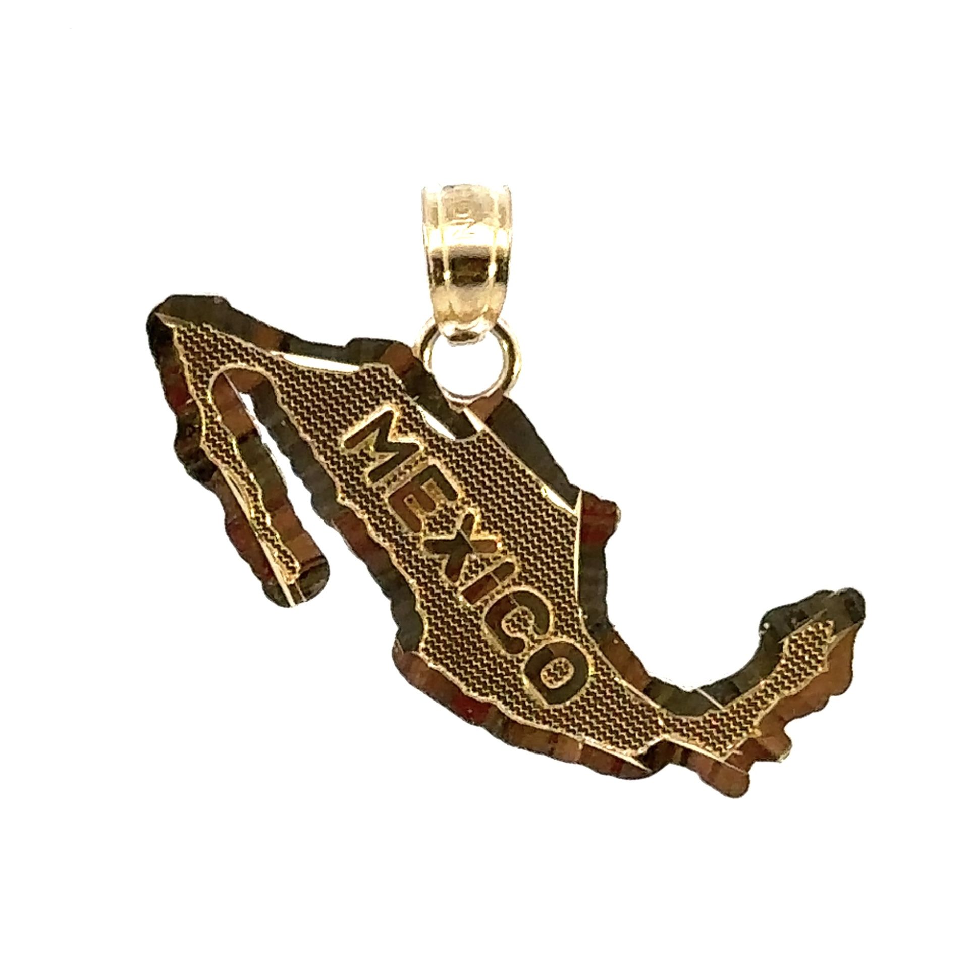 Men’s Woman’s 14k Yellow Gold Mexico Country Charm Pendant For Necklace GP3120125