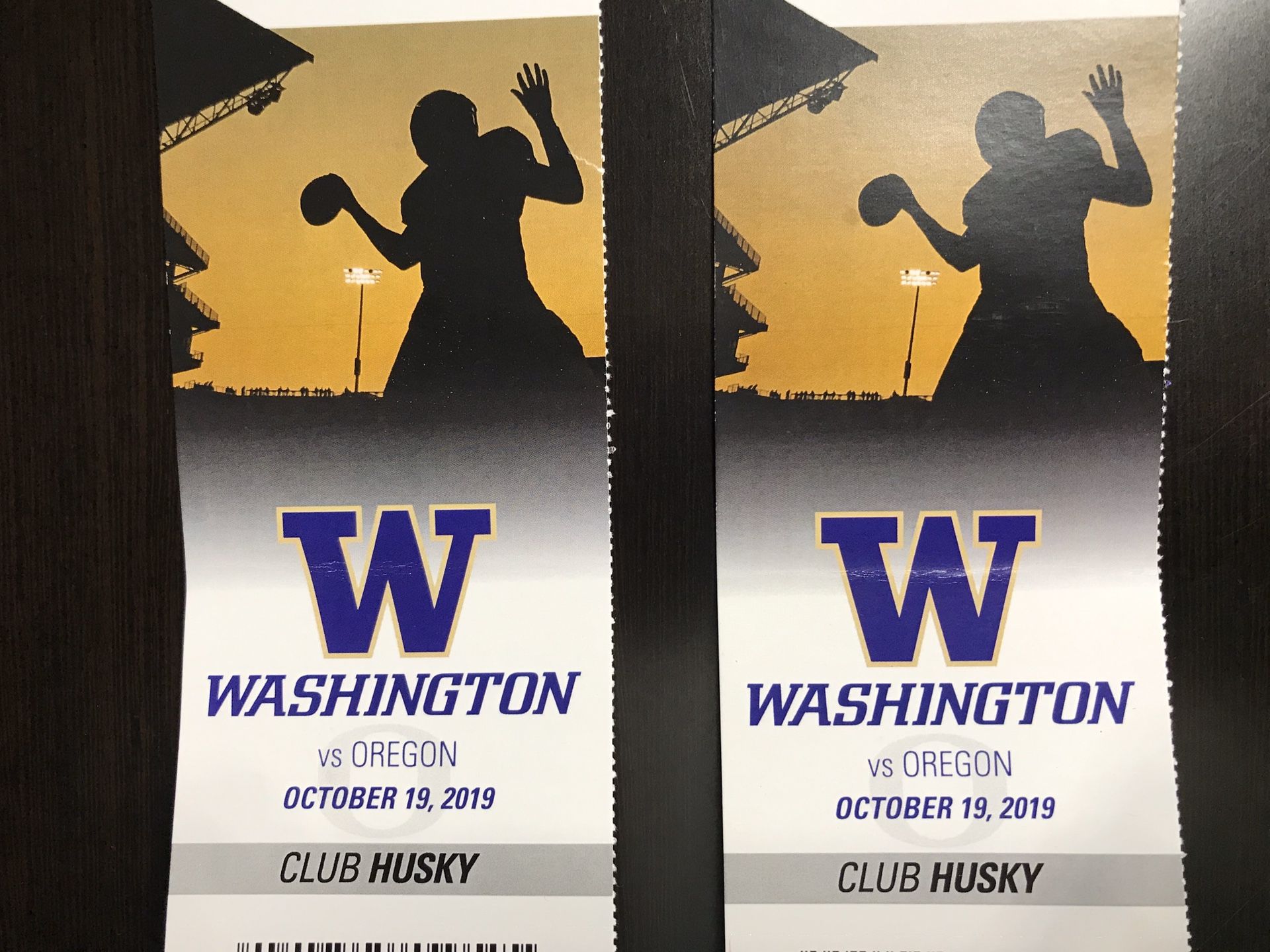 2 Husky vs Ducks Club Level Tickets