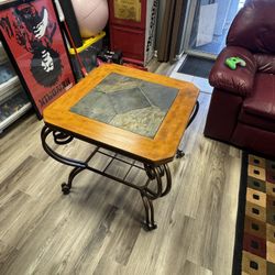 Slate Top Coffee / End Table – Metal Base – Disassembled