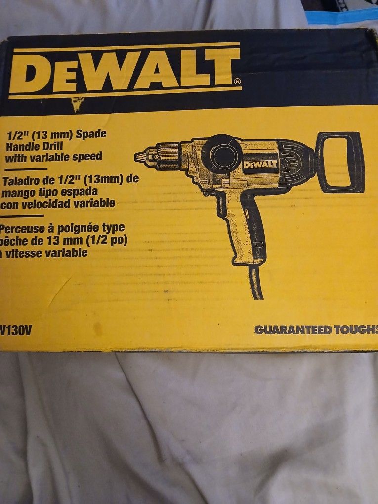 Dewalt 1/2 " Spade Handle Drill w/ Var.speed