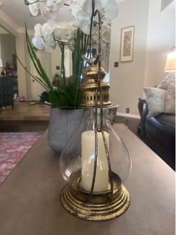 Like New Pottery Barn hurricane candle