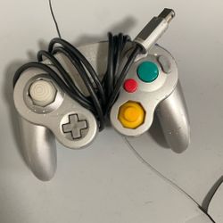 Nintendo GameCube Silver Controller Authentic 