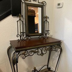 Vintage Table And Mirror 
