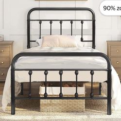 Farm House Twin Bed Frame & Twin Mattress 