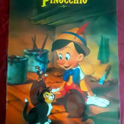 Vintage Walt Disney's Pinocchio Poster Laminated 
