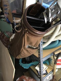 Golf clubs and bag